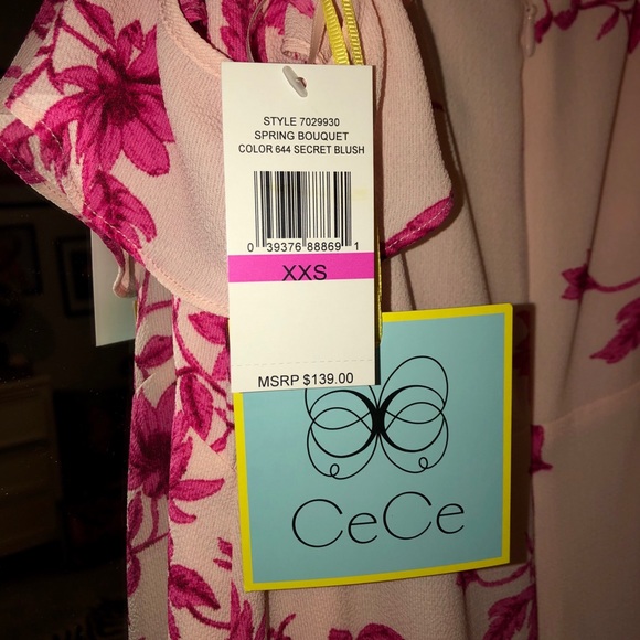 CeCe, hi-low, ruffle hem, midi dress - Picture 6 of 6